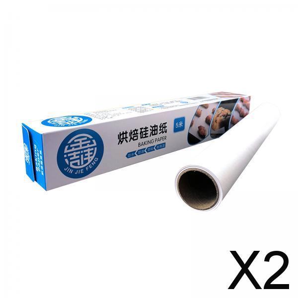 2xKitchen Parchment Paper Waterproof for Baking Cookies French Fries Air Fryer 5mx30cm