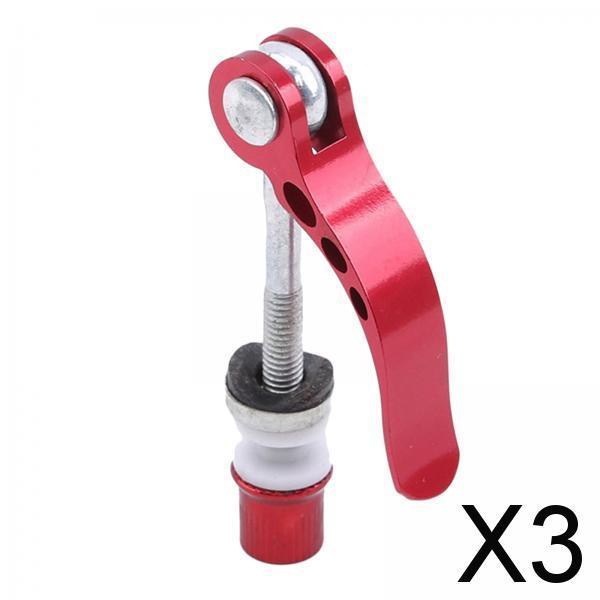 3xMTB Bike Seatpost Clamp Screw Replacement Part Release Bicycle red