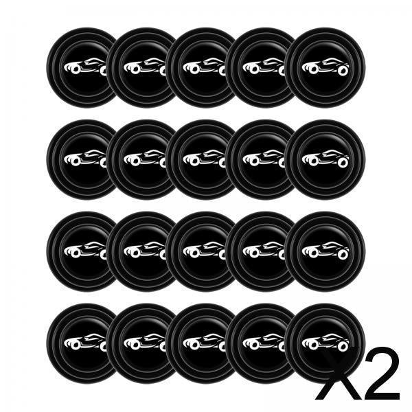 2x20Pcs Car Door Anti Collision Gasket Decoration Accessory for Truck SUV With sign