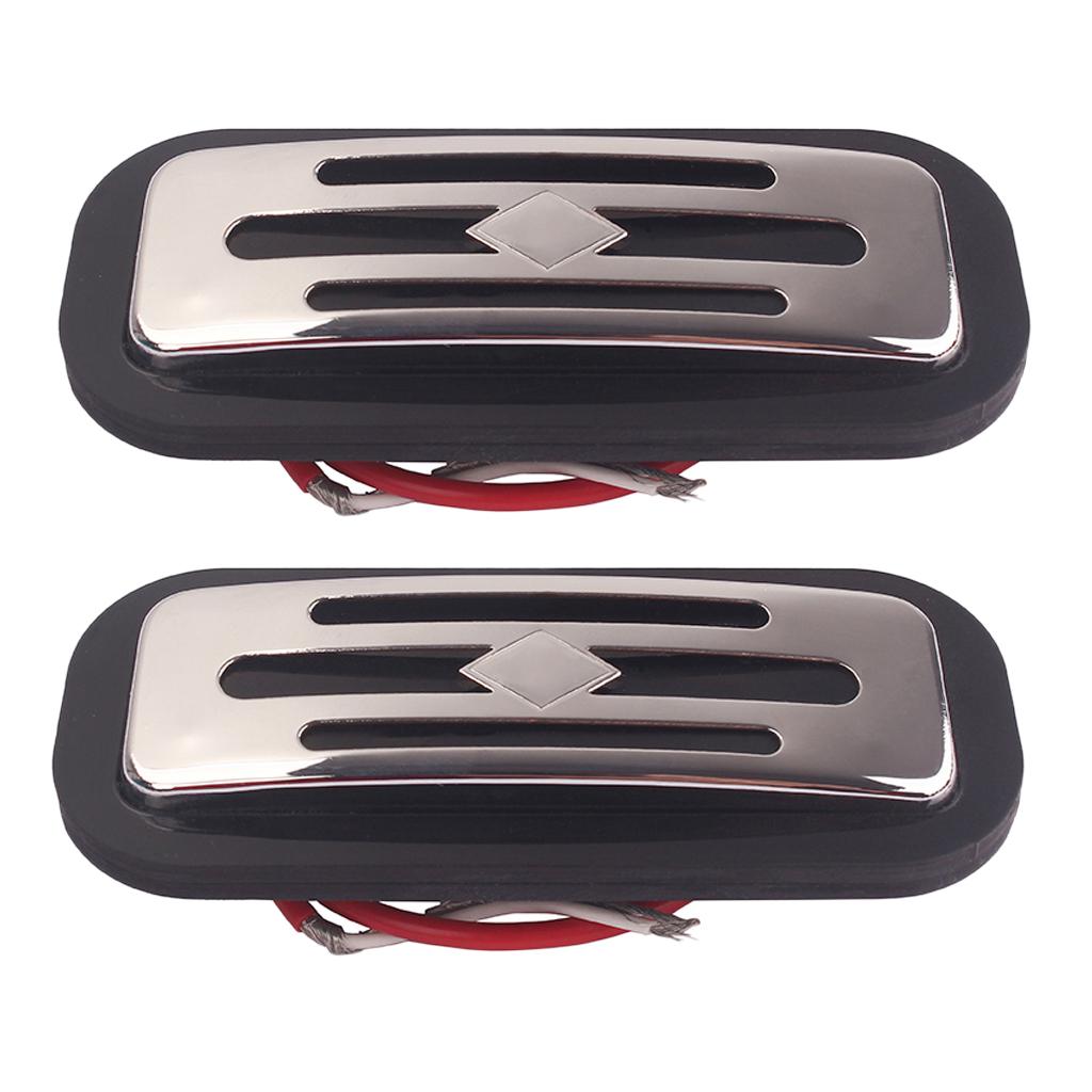 2 Pieces Vintage Toaster Humbucker Pickup with Black Cover for Hofner Guitar