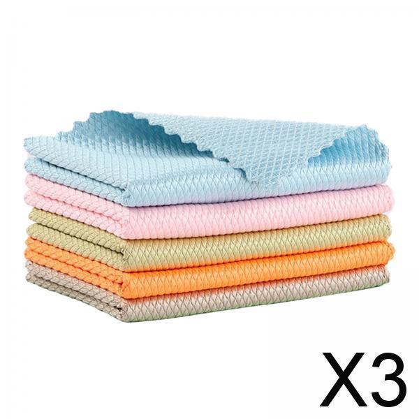 3x5x Polyester Cleaning Cloth Dishcloth Quick Drying for Toilet Sinks Shower 30cmx40cm