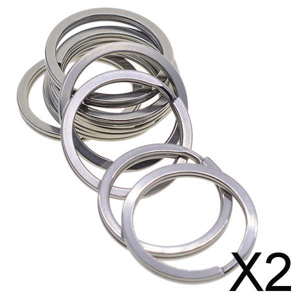 2x10pcs Stainless Steel Split Key Rings Keyrings Loop Jewelry Findings 30mm