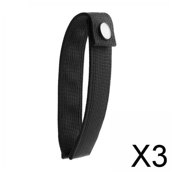 3xNylon Snap Strap Adaptor Molle Backpack Strap for Hiking Backpacking Camping Black