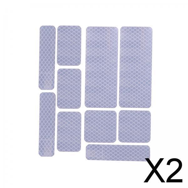 2xSafety Reflective Stickers Adhesive Tape for Bicycle Hard Surfaces Silver