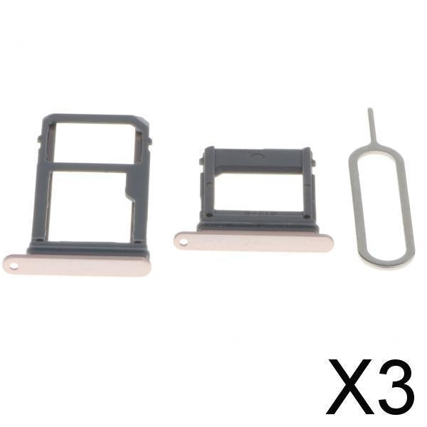 3xPhone Sim Card Holder Slot Tray Replacement for Samsung A5 A7 2017 A520 Pink