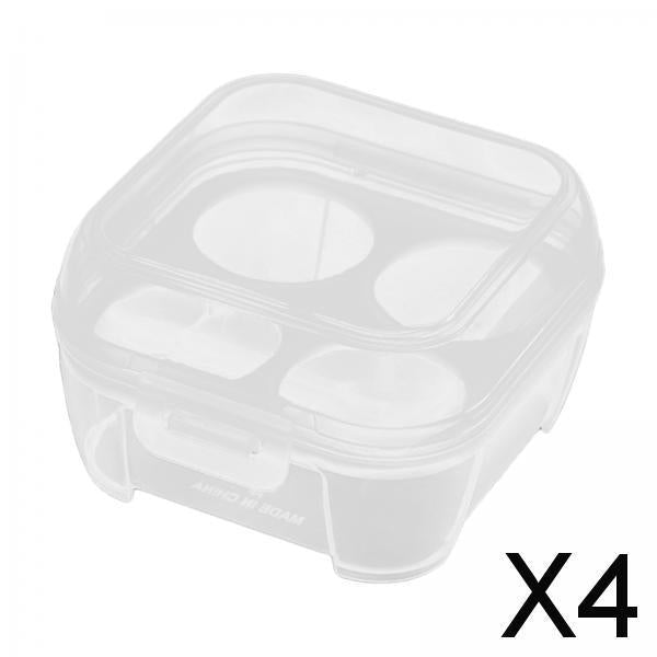 4xEgg Storage Box Organizer Travel Egg Carrying Case Hiking Egg Container Case 4Gird10.5x10.5x6.5cm