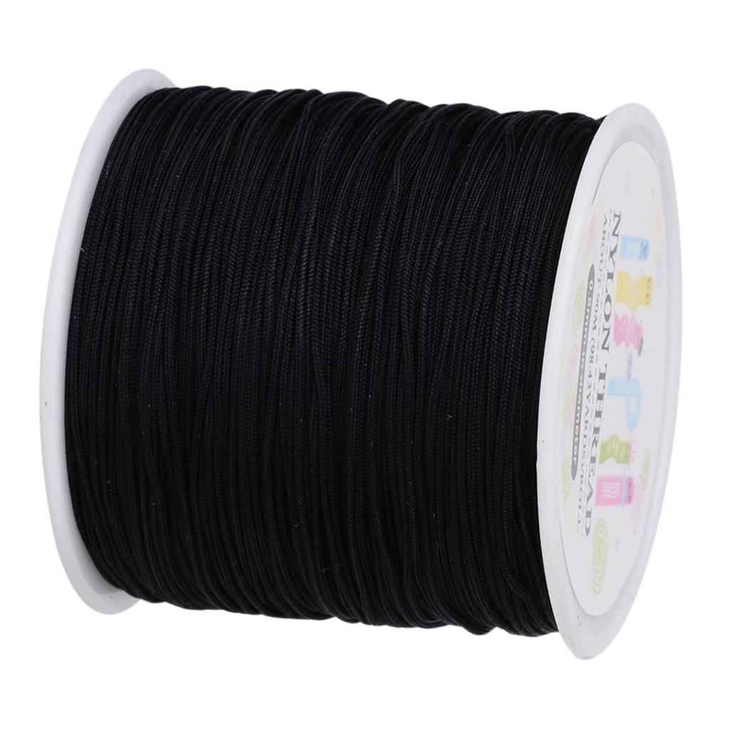 90m/roll Macrame Cord Nylon Cord briaded string beading thread Black