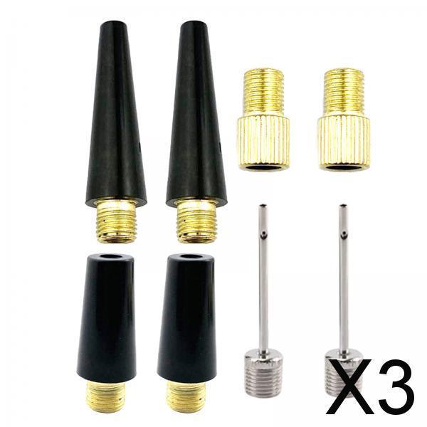 3xBall Nozzle Adapter Hand Pump Inflator Connector Bike Accessories 8 Pieces