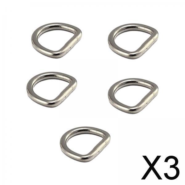 3x5x D Rings Heavy Duty Seamless D Shaped Rings for Hardware Handbags Clothing 25mmx16mm
