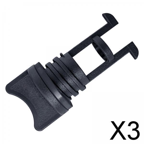 3x19mm Marine Boat Drain Bung Plugs Standard Thread for Canoe Black seal