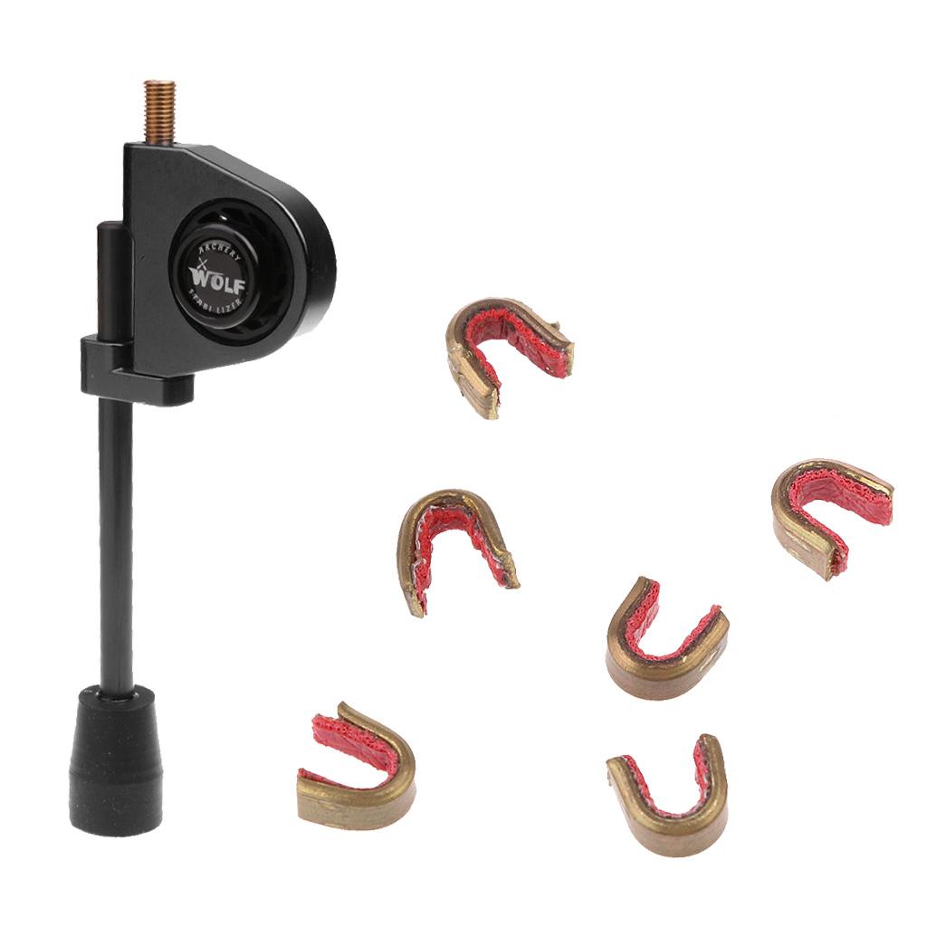 6 Pieces Bow Nocks Nocking Point with Bow Stabilizer Suppressor Silencer