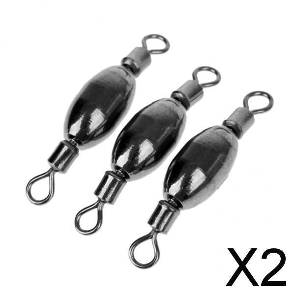 2x3Pc Fishing Barrel Swivels Quick Sinkers Sea Course Barell Rig swivels 2.1g