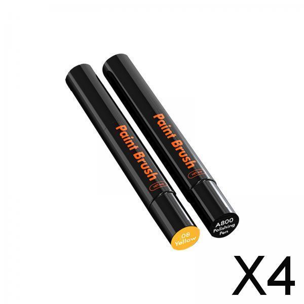 4xTouch up Paint for Cars with Polish Pen Easy Solution Car Scratch Repair Pen Yellow