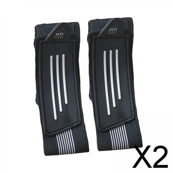 2x2Pcs Bicycle Ankle Leg Strap Outdoors Remove and Install Easily Bandage Black