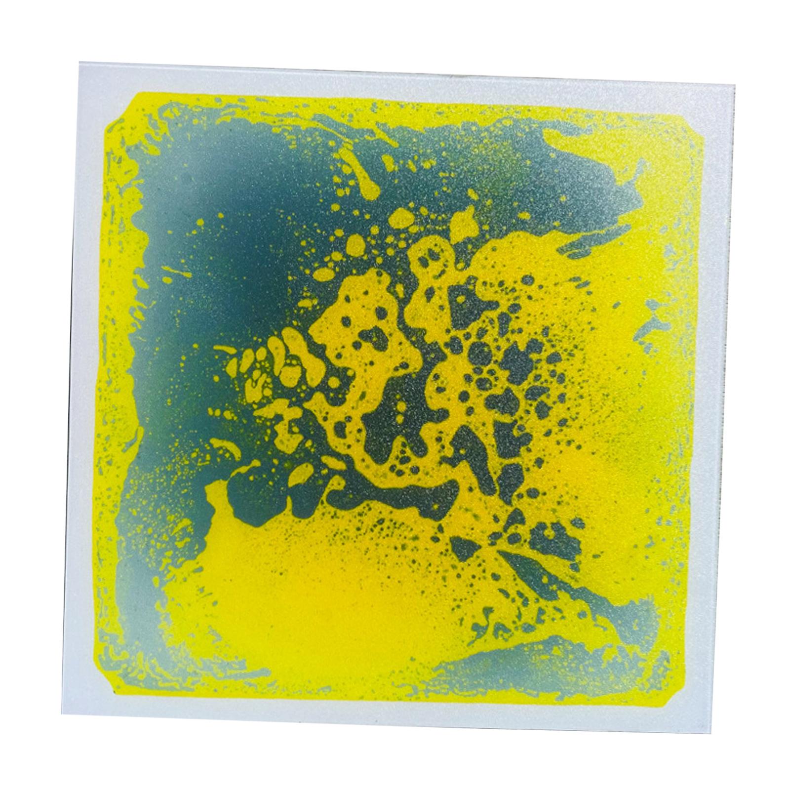 Sensory Liquid The Tiles Activity Play Mat for for Kids Girl Children yellow and grey