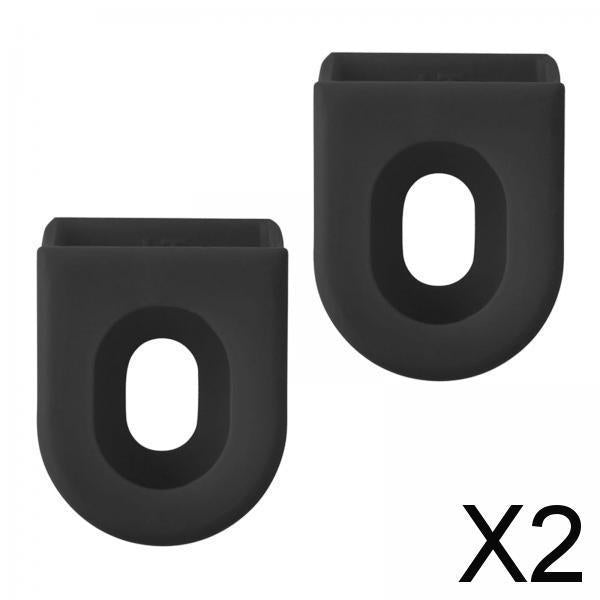 2x2x Road Bicycle Crank Boots Silicone Wrap Bike Crank Arm Protector Sleeve Black
