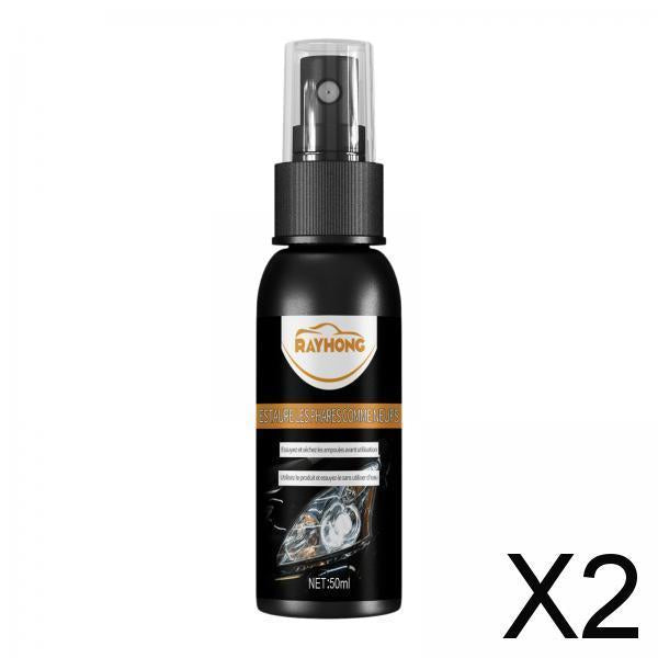 2xCar Headlight Renewal Polish Car Assecories Car Headlight Repair Fluid Spray 50ml