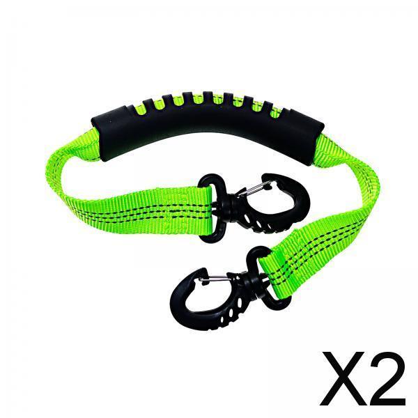 2xRoller Skate Strap Carrying Ski Boots Carrier Strap for Outdoor Skating Kids green