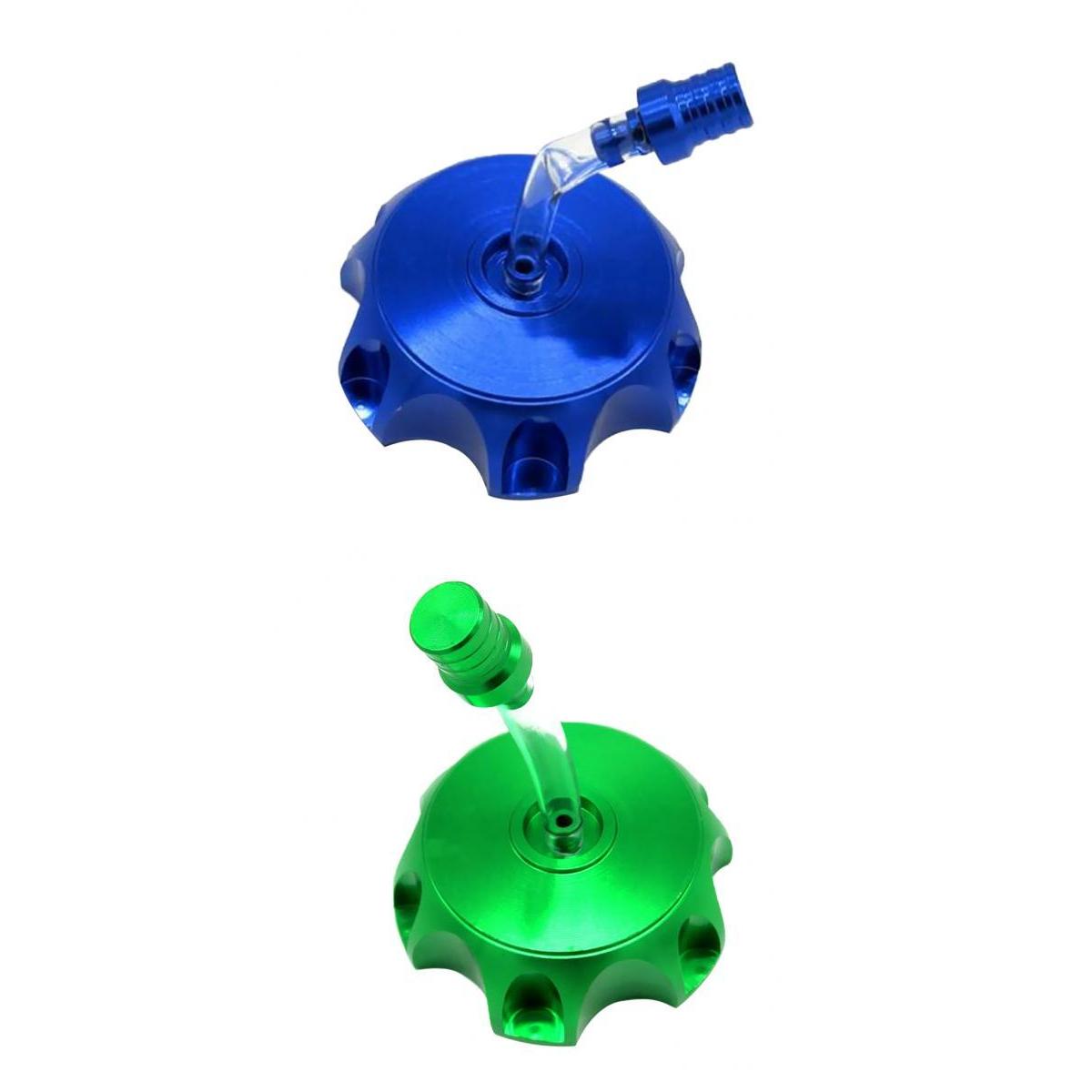 ATV Dirt Pit Bike CNC Aluminum Gas Fuel Tank Cap Breather Vent Green/Blue
