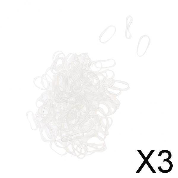 3xElastic Rubber Ring Band Ponytail Holder Rubber Hair Decoration for Women