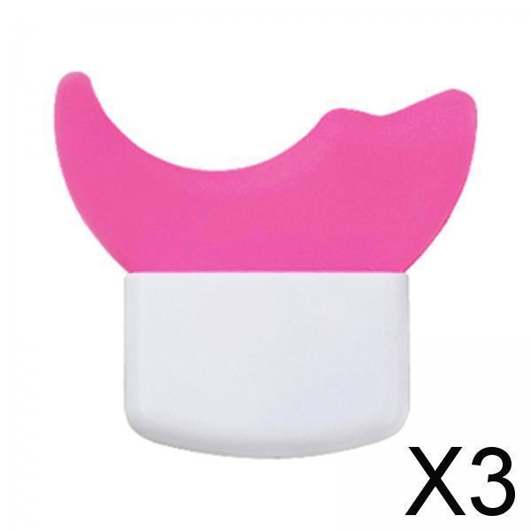 3xMultifunctional Eye Makeup Aids for Makeup Eyelash Grooming Comb Women Red
