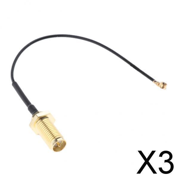 3xIPEX Turn UF.L To SMA Coaxial Extension Antenna Adapter Cable 15cm