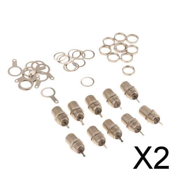 2x1Set F-Type Female RF Connector&Nut&Gasket Kits for Television Set-top-box