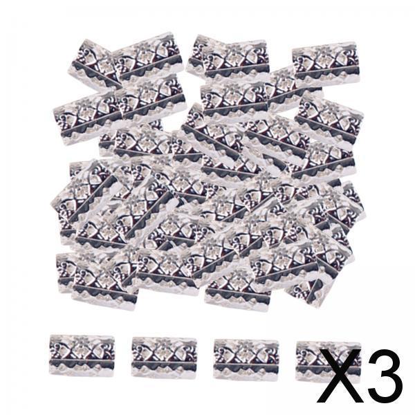 3x100x Dreadlocks Beads Rings Hair Accessories for Women and Men Hair Braiding Silver 10mmx15mm