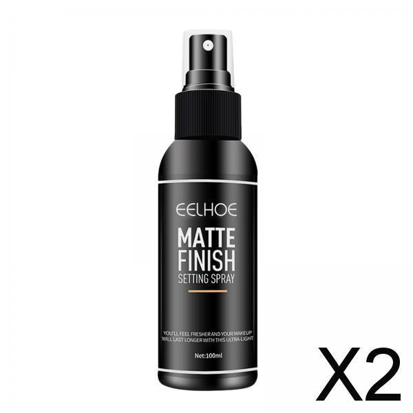 2xMakeup Setting Spray Controls Shine Waterproof Face Mist Lasting Mattifying