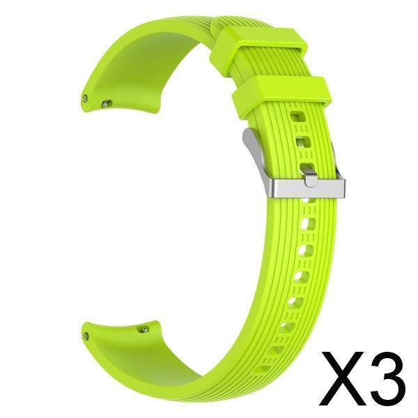 3xSilicone Watch Strap Watch Band Replace for Samsung R800/R810/R815 green