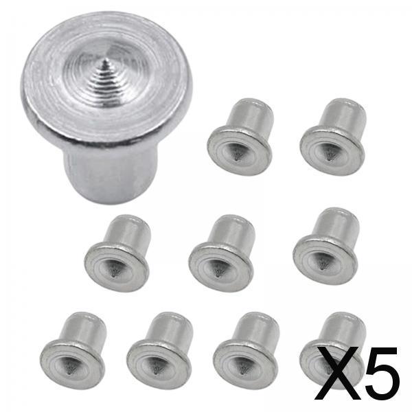 5x10Pcs Portable Center Dowel Pins Dowel Drill Points Pin for Woodworking 6mm