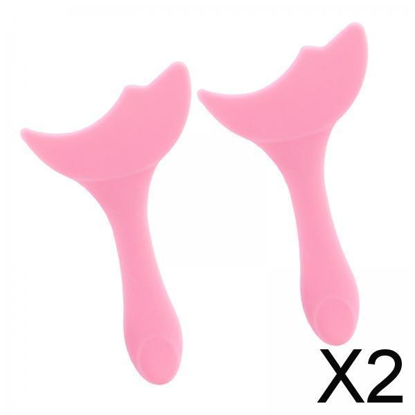 2xReusable Eyeliner Stencils Silicone Template Assistant Helper Washable pink 2pcs