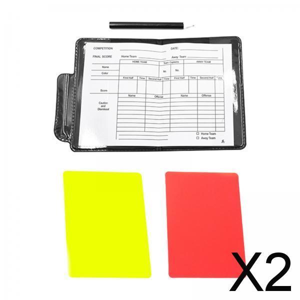 2xSoccer Referee Card Sets with Wallet for Hockey Training Volleyball Football Style A
