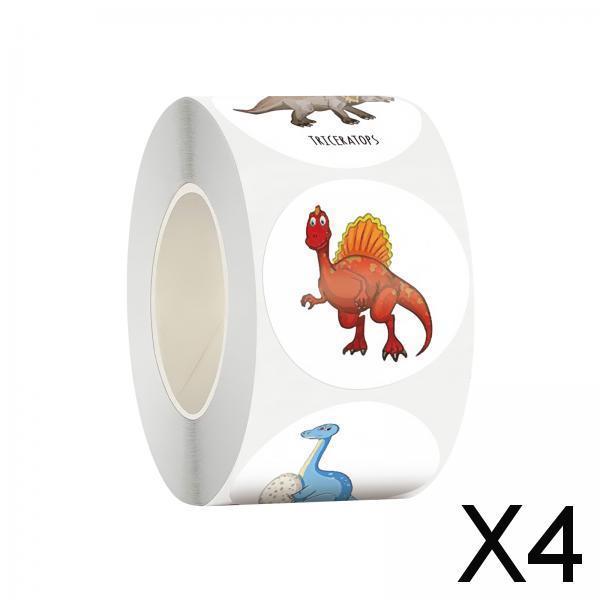 4x500PCS Round Stickers Self Adhesive Tag Envelope Children 2.5cm