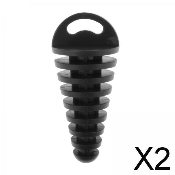 2xUniversal Motorcycle Exhaust Pipe Silencer Motorbike Muffler Insert Black