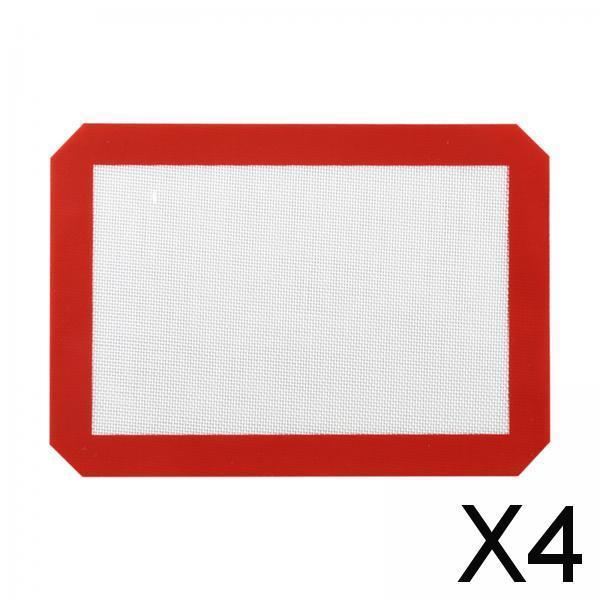 4xKitchen Silicone Baking Mat Liners Heat Resistant for Macaron Pastry Cookie