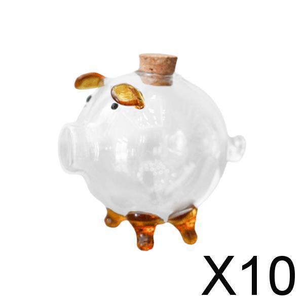 10xTransparent Piggy Bank Modern Money Saving Box for Birthday Gift Desktop