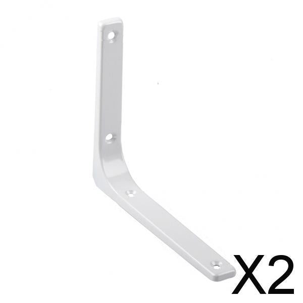 2xHeavy Duty Shelf Bracket Wall Hanging Shelve L Shaped Brackets White 6Inch