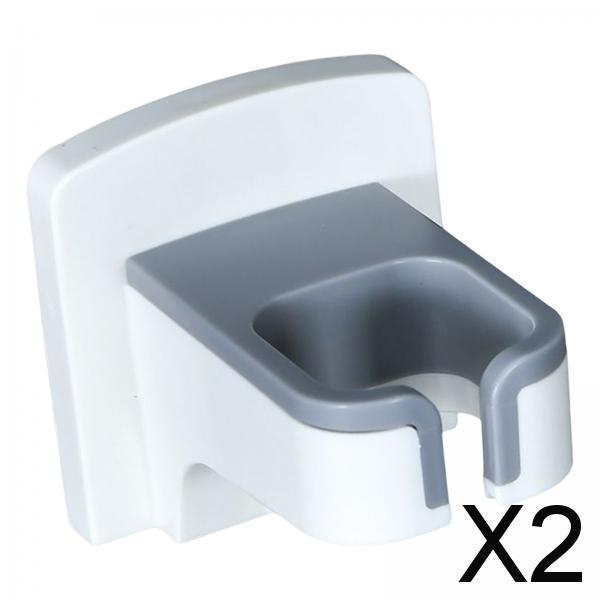 2xHair Dryer Holder Self Adhesive Storage for Bedroom Bathroom White