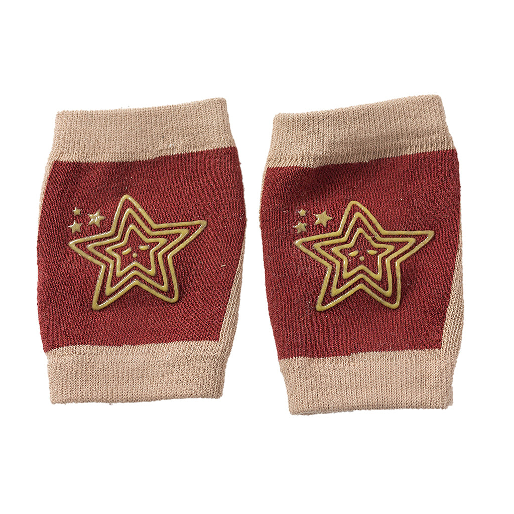 Breathable Cotton Baby Elbows Non-Slip Children's Knee Pads Wine red