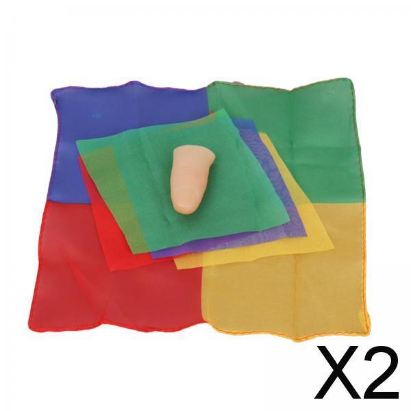 2xScarf Silk Restoring Magic Tricks Magic Scarf for Anniversary Party Birthday