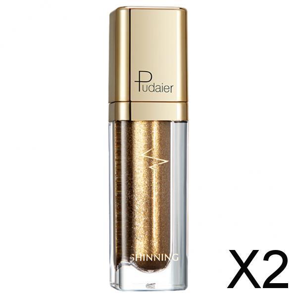 2x Liquid Eyeshadow Diamond Pencil Stick Cosmetic Gift Glamour Golden Brown
