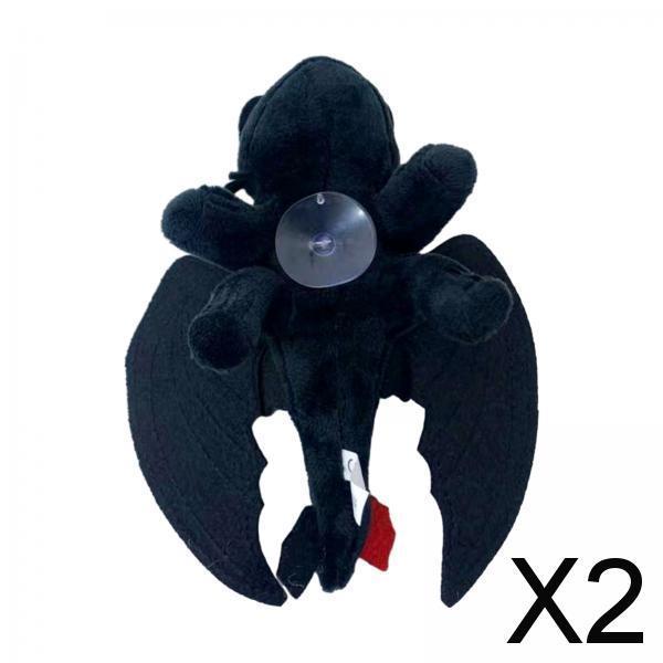 2xElectric Car Decoration Funny Helmet Accessory Professional Plush Decoration 20cm Helmet Suction Cup