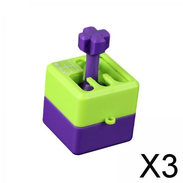 3xGearbox Shifter Keychain Small Car Shifter Keyring for Daddy Kids and Adults Green Violet
