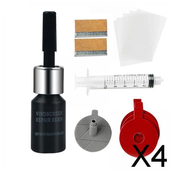 4xAutomotive Car Windshield Crack Repair for Chips Cracks