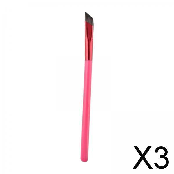 3xMulticunfional Eyebrow Brush Synthetic Fiber Salon Use Smooth for Hairline PP Handle Black L
