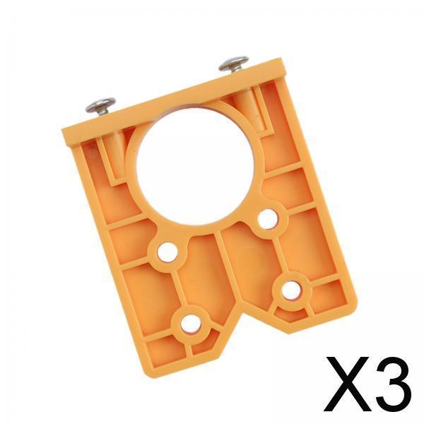 3xHinge Boring Jig Wood Furniture Hole Jig Guide for Carpenter Woodworking Yellow