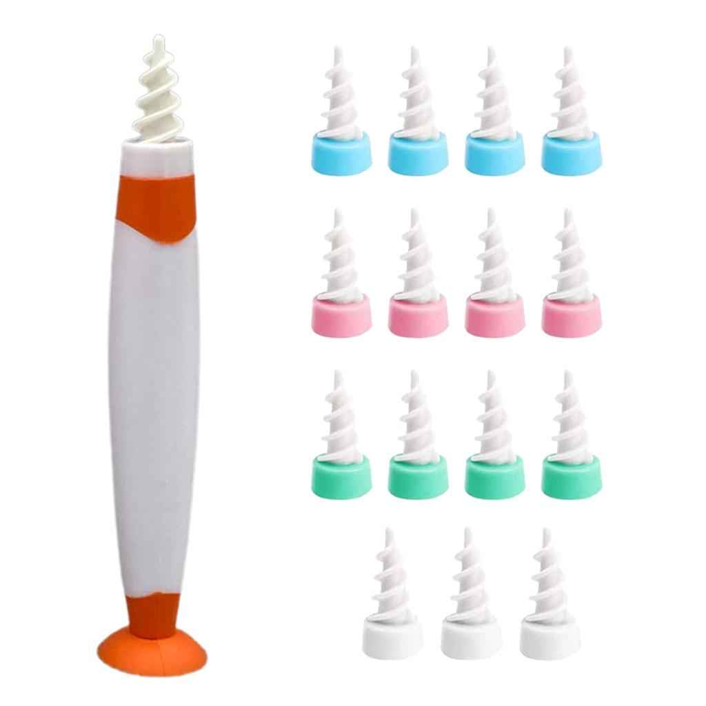 Ear Wax Cleaner Removal Swab Earwax Remover Spiral Soft Tool Earpick Orange