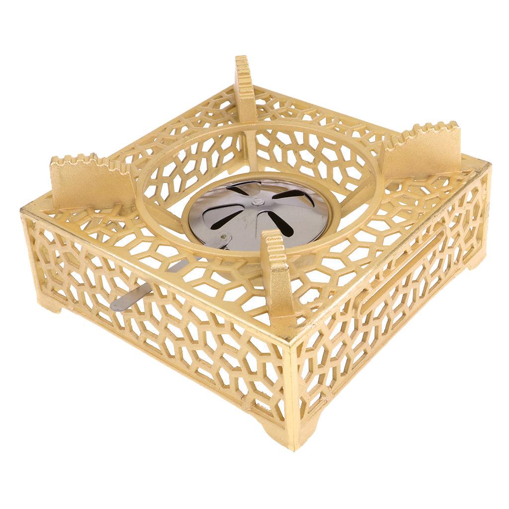Outdoor Travel Camping Cooking Spirit Burner Alcohol Stove - Square yellow