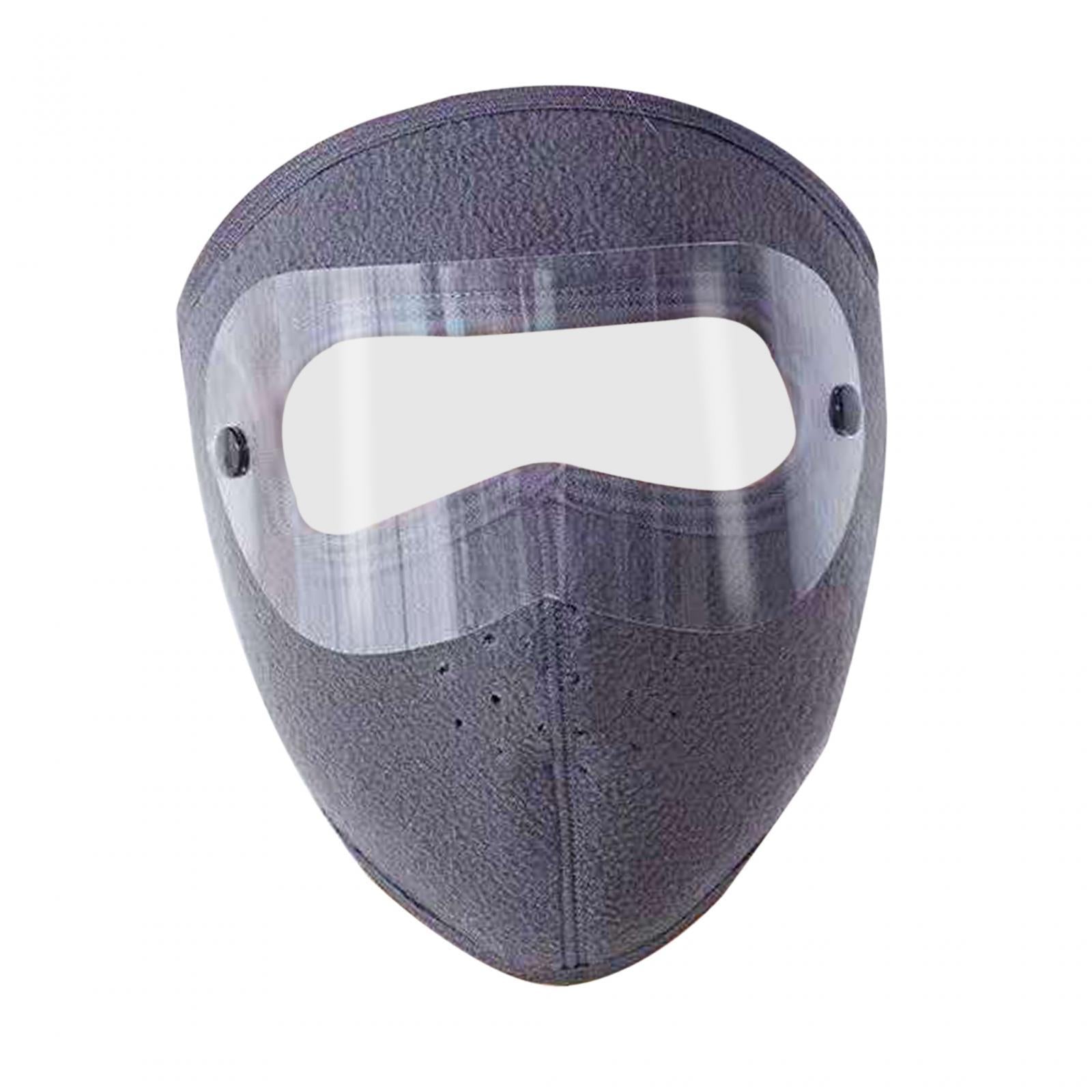 Winter Mask Fleece Breathable Coldproof Face Mask for Skiing Outdoor Cycling Dark Gray